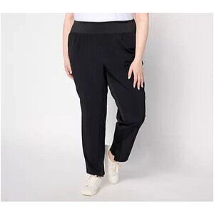 zuda Petite Stretch Woven Travel Pant Black Petite,4X
